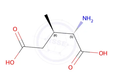 Chemical structure of (2S,3R)-2-Amino-3-methylpentanedioic acid