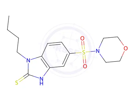 Chemical structure of 1-butyl-5-(morpholine-4-sulfonyl)-1H-1,3-benzodiazole-2-thiol
