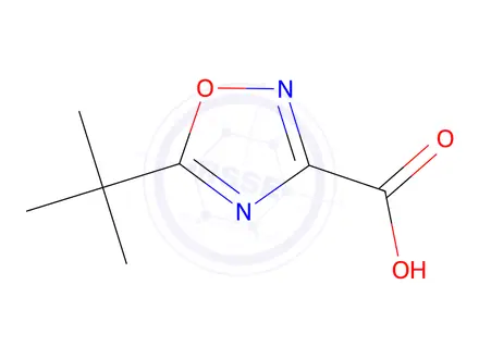 Chemical structure of 5-tert-butyl-1,2,4-oxadiazole-3-carboxylic acid