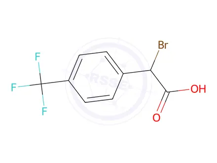 Chemical structure of 2-Bromo-2-(4-(trifluoromethyl)phenyl)acetic acid