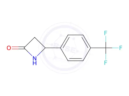Chemical structure of 4-(4-(Trifluoromethyl)phenyl)azetidin-2-one