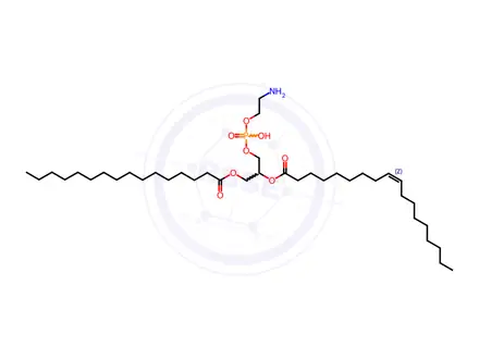Chemical structure of 1-Palmitoyl-2-Oleoylphosphatidylethanolamine