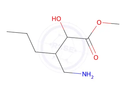 Chemical structure of Methyl 3-(aminomethyl)-2-hydroxyhexanoate