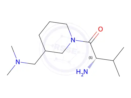Chemical structure of (2S)-2-Amino-1-(3-((dimethylamino)methyl)piperidin-1-yl)-3-methylbutan-1-one