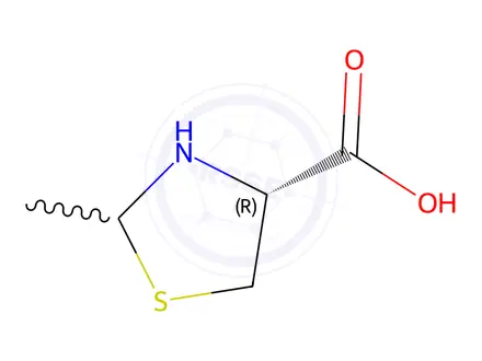 Chemical structure of (4R)-2-Methylthiazolidine-4-carboxylic Acid