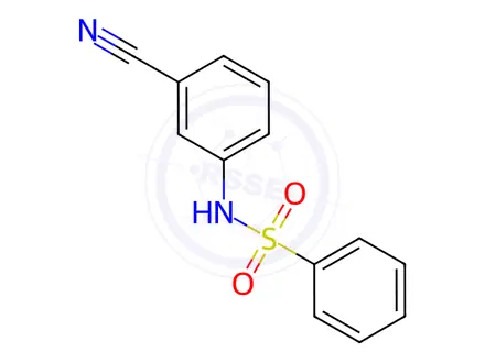 Chemical structure of n-(3-Cyanophenyl)benzenesulfonamide
