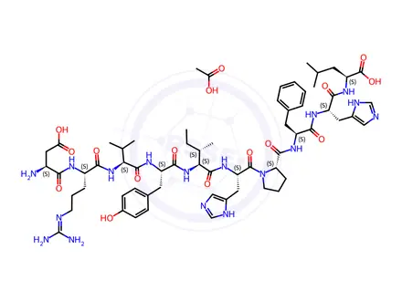 Chemical structure of Angiotensin I