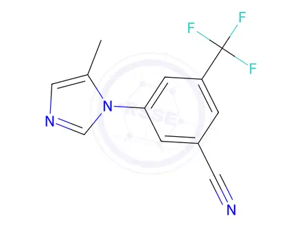 Chemical structure of 3-(5-Methyl-1H-imidazol-1-yl)-5-(trifluoromethyl)benzonitrile