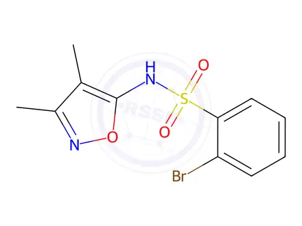 Chemical structure of 2-Bromo-N-(3,4-dimethylisoxazol-5-yl)benzenesulfonamide