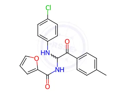 Chemical structure of N-(1-((4-chlorophenyl)amino)-2-oxo-2-(p-tolyl)ethyl)furan-2-carboxamide