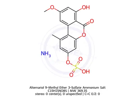 Chemical structure of Alternariol 9-Methyl Ether 3-Sulfate Ammonium Salt