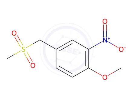 Chemical structure of 1-Methoxy-4-((methylsulfonyl)methyl)-2-nitrobenzene