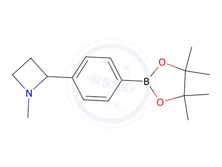 Chemical structure of 1-Methyl-2-(4-(4,4,5,5-tetramethyl-1,3,2-dioxaborolan-2-yl)phenyl)azetidine