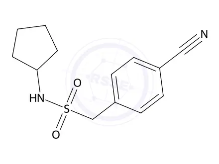 Chemical structure of 1-(4-Cyanophenyl)-n-cyclopentylmethanesulfonamide