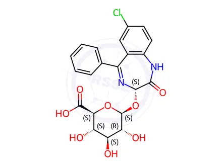 Chemical structure of (S)-Oxazepam glucuronide