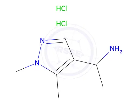 Chemical structure of 1-(1,5-dimethyl-1H-pyrazol-4-yl)ethanamine,2HCl