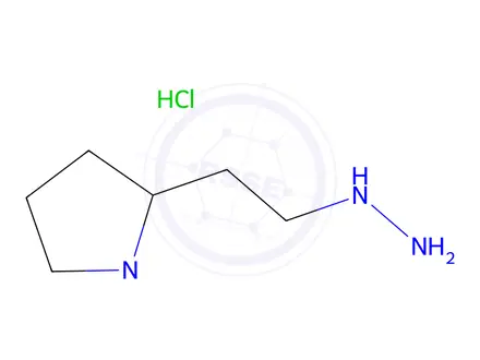 Chemical structure of 2-(2-Hydrazinylethyl)-1-methylpyrrolidine hydrochloride