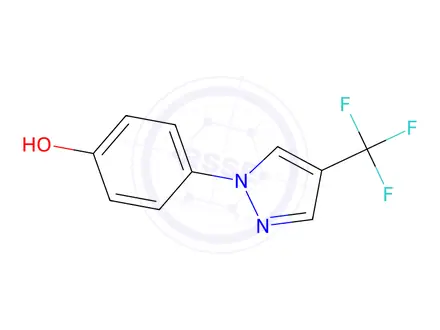 Chemical structure of 4-(4-(Trifluoromethyl)-1H-pyrazol-1-yl)phenol