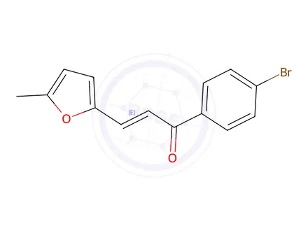 Chemical structure of (2E)-1-(4-Bromophenyl)-3-(5-methylfuran-2-yl)prop-2-en-1-one