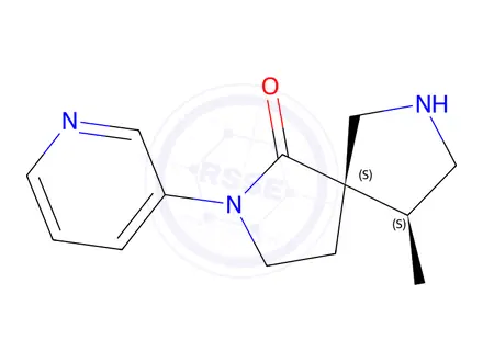 Chemical structure of Rel-(5S,9S)-9-Methyl-2-(Pyridin-3-Yl)-2,7-Diazaspiro[4.4]Nonan-1-One