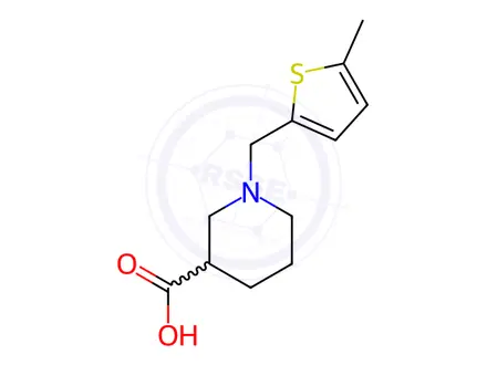 Chemical structure of 1-((5-Methylthiophen-2-yl)methyl)piperidine-3-carboxylic acid