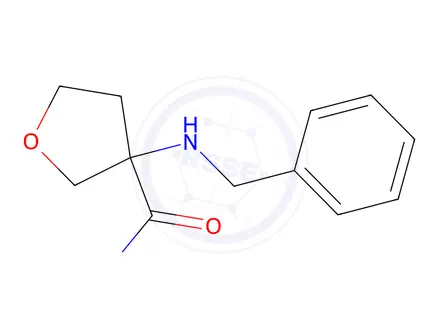 Chemical structure of 3-(Benzylamino)oxolane-3-carboxamide