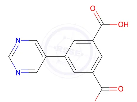 Chemical structure of 5-(pyrimidin-5-yl)isophthalic acid