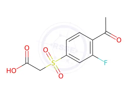 Chemical structure of 2-(4-Acetyl-3-fluorobenzenesulfonyl)acetic acid
