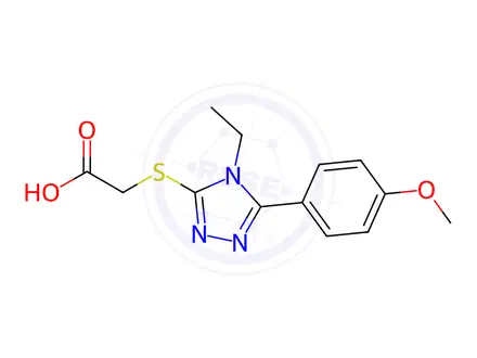Chemical structure of [4-ETHYL-5-(4-METHOXY-PHENYL)-4H-[1,2,4]TRIAZOL-3-YLSULFANYL]-ACETIC ACID