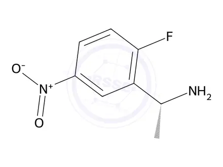 Chemical structure of (R)-1-(2-fluoro-5-nitrophenyl)ethan-1-amine