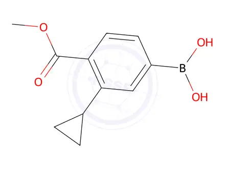Chemical structure of (3-Cyclopropyl-4-(methoxycarbonyl)phenyl)boronic acid