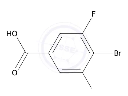 Chemical structure of 4-bromo-3-chloro-5-fluorobenzoic acid