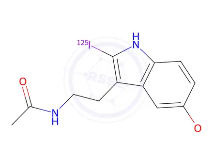 Chemical structure of acetamide, N-[2-(2-iodo-5-methoxy-1H-indol-3-yl)ethyl]-