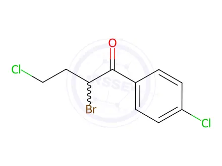Chemical structure of 2-bromo-4,4'-dichlorobutyrophenone