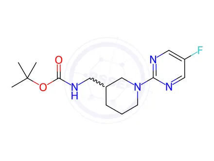 Chemical structure of tert-Butyl ((1-(5-fluoropyrimidin-2-yl)piperidin-3-yl)methyl)carbamate