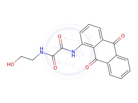 Chemical structure of N-(9,10-dioxoanthracen-1-yl)-N'-(2-hydroxyethyl)oxamide