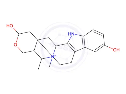 Chemical structure of (20β)-17,19-Epoxy-19,20-dihydro-10,17-dihydroxy-4,21-dimethyl-18-Norsarpaganium