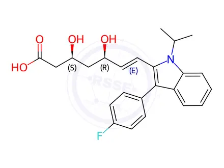 Chemical structure of 3S,5R-Fluvastatin