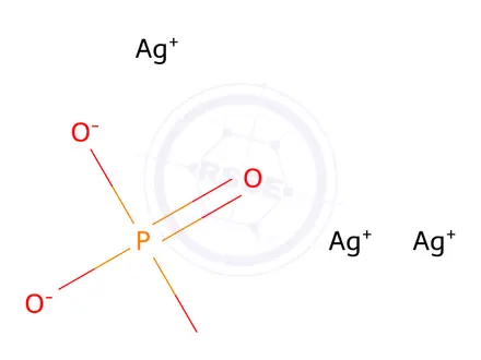 Chemical structure of Phosphoric acid, silver(1+) salt (1:3)