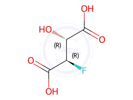Chemical structure of 3-fluoromalic acid