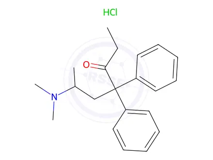 Chemical structure of Methadone Hydrochloride CII(Secondary Standards traceble to USP)