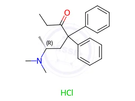 Chemical structure of (R)-Methadone hydrochloride
