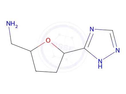 Chemical structure of (5-(1H-1,2,4-Triazol-3-yl)tetrahydrofuran-2-yl)methanamine