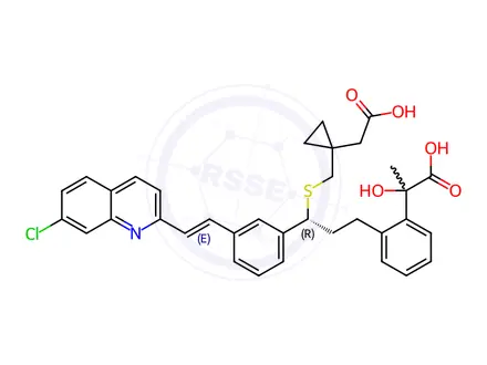Chemical structure of Montelukast Dicarboxylic Acid