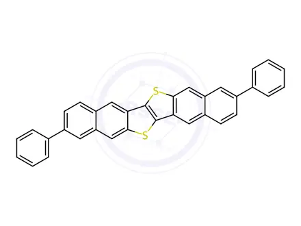 Chemical structure of Naphtho[2,3-b]naphtho[2',3':4,5]thieno[2,3-d]thiophene, 2,9-diphenyl-