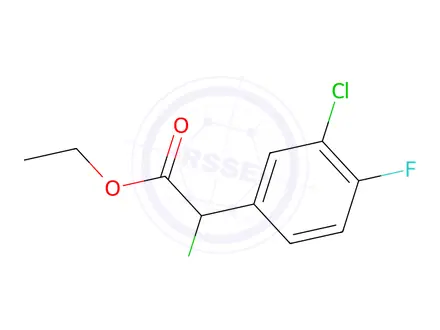 Chemical structure of Ethyl 2-chloro-2-(3-chloro-4-fluorophenyl)acetate