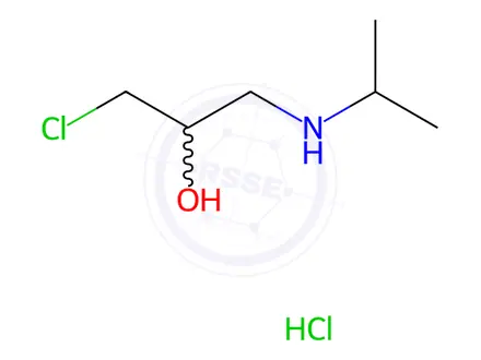 Chemical structure of 1-Chloro-3-isopropylamino-2-propanol Hydrochloride