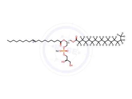 Chemical structure of 16:0-d31-18:1 PG
