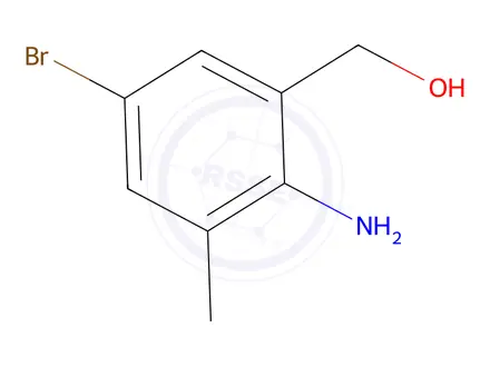 Chemical structure of (2-Amino-5-bromo-3-methyl-phenyl)-methanol
