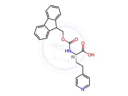 Chemical structure of (S)-N-Fmoc-[2-(4-pyridyl)ethyl]glycine